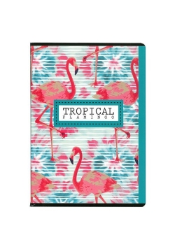 Zeszyt A5 w kratkę 60 kartek Tropical flamingo 5 sztuk