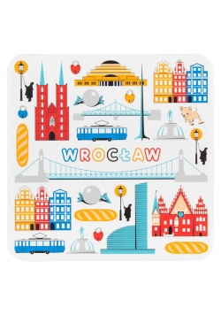 Podkładka korkowa FOLK - Wrocław symbole