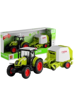 Traktor z prasą 1:16 37,5 cm