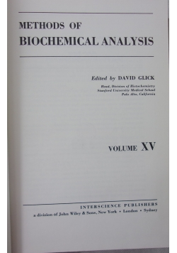 Methods of biochemica,  l analysis, vol 15