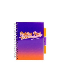 Kołozeszyt A5 Pukka Pad Fusion w kratkę 200 kartek niebieski