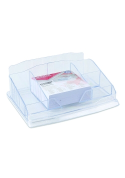 Przybornik na biurko z karteczkami plastik transparentny Office Products