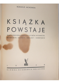 Książka Powstaje ,1948r.