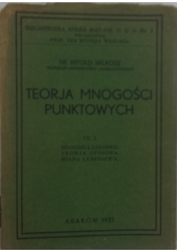 Teorja mnogości punktowych 1933