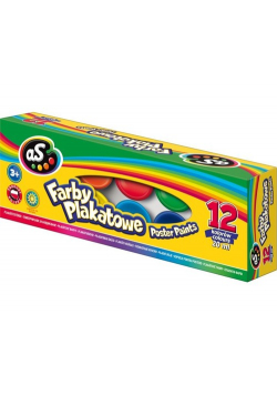 Farby plakatowe AS 12 kolorów - 20 ml