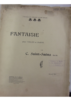 Fantaisie pour violon et harpe,1907 r.