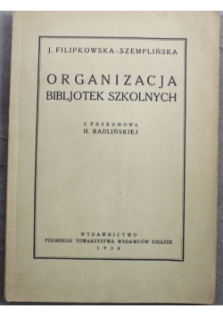Organizacja bibliotek szkolnych 1930