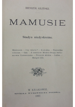 Mamusie, 1897 r.
