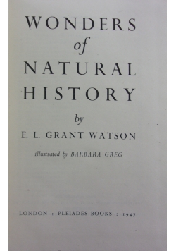 Wonders of natural history ,1947r.