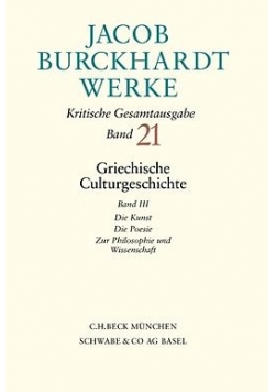 Jacob Burckhardt Werke Kritische Gesamtausgabe