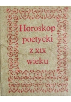 Horoskop poetycki z XIX wieku miniaturaa