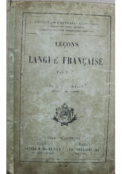 Lecons langue francaise 1900 r