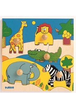 Drewniane puzzle - Zwierzątka Safari