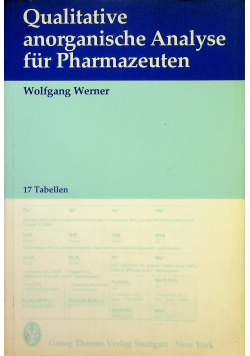 Qualitative anorganische Analyse fur Pharmazeuten