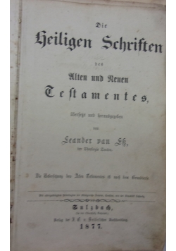 Heiligen schriften, 1877 r.