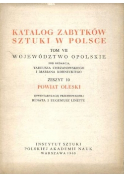 Katalog zabytków sztuki w Polsce. Tom VII, zeszyt 10