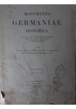 Monvmenta Germaniae historica, tom XXXII, 1808 r.