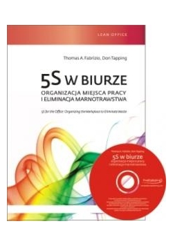 5S w biurze organizacja miejsca pracy i eliminacji marnotrawstwa, brak płyty