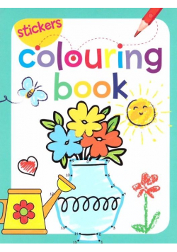 Coloring book z naklejkami kwiaty