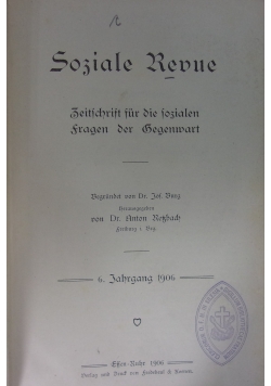 Soziale Revue, 1906 r.
