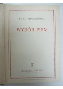Mickiewicz - Wybór pism
