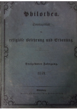 Philothea Sonntagsblatt, 1849r.