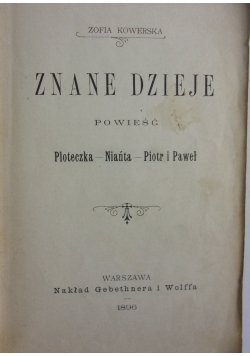 Znane Dzieje, 1896r.
