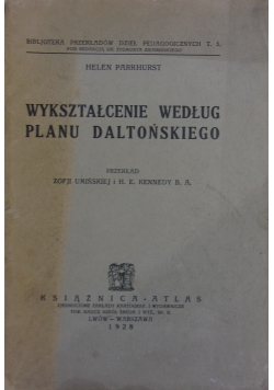 Wykształcenie według planu daltońskiego, 1928 r.