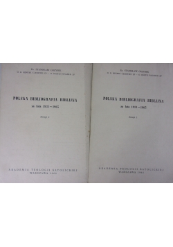 Polska bibliografia biblijna za lata 1931-1965. Zeszyt 1-2