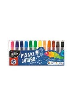 Pisaki przezroczyste jumbo 12 kolorów, nowe