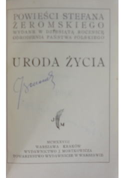 Uroda życia, 2 tomy w 1, 1928r.