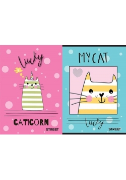 Zeszyt A5 My Cat w linie 54 kartki 10 sztuk mix