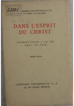 Dans L'Esprit du Christ, 1934 r.