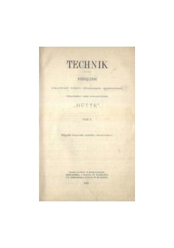 Technik podręcznik, 1905r.