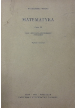 Matematyka ,cz.III