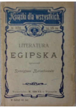 Literatura egipska, 1908r.
