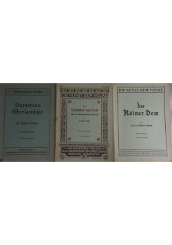 Die Kunst dem Volke,zestaw 3 książek. 1914 r.