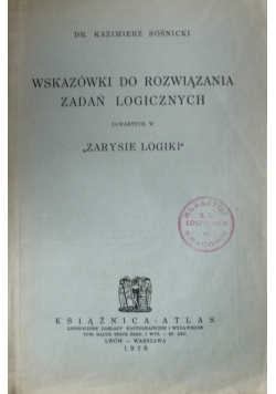 Wskazówki do rozwiązania zadań logicznych 1926 r.