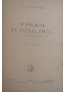 W pogoni za pełnią życia,1949 r.