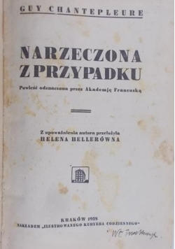 Narzeczona z przypadku, 1938 r.