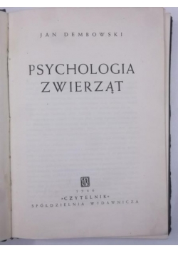 Psychologia zwierząt, 1946 r.