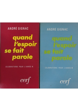 Quand l'espoir se fait parole volume A-B