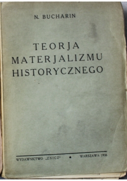 Teorja materjalizmu historycznego 1936 r.
