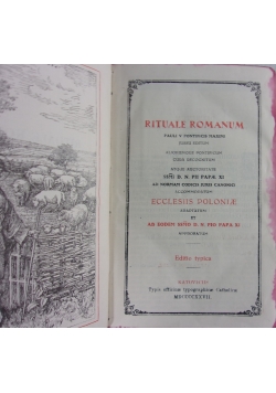 Rituale Romanum, 1925r.