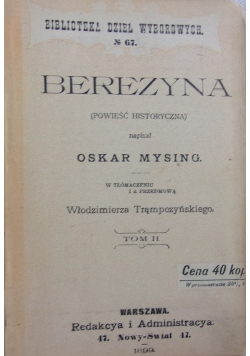 Berezyna. Tom II, 1899 r.