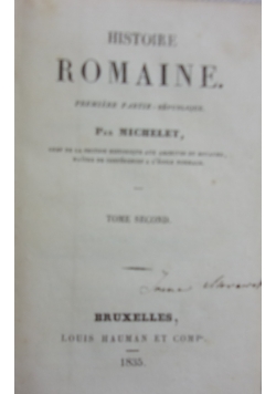Histoire romaine, 1835 r.