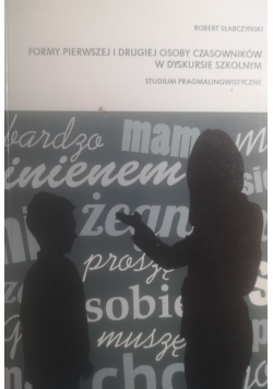 Formy pierwszej i drugiej osoby czasowników w dysku szkolnym + autograf Słabczyńskiego