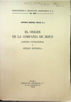 El origen de la Compania de Jesus
