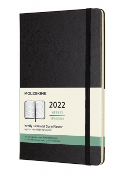Kalendarz 2022 tygodniowy 12ML tw. czarny