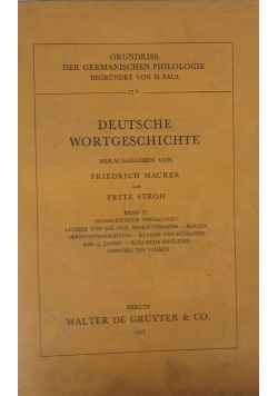 Deutsche Wortgeschichte,1943r.
